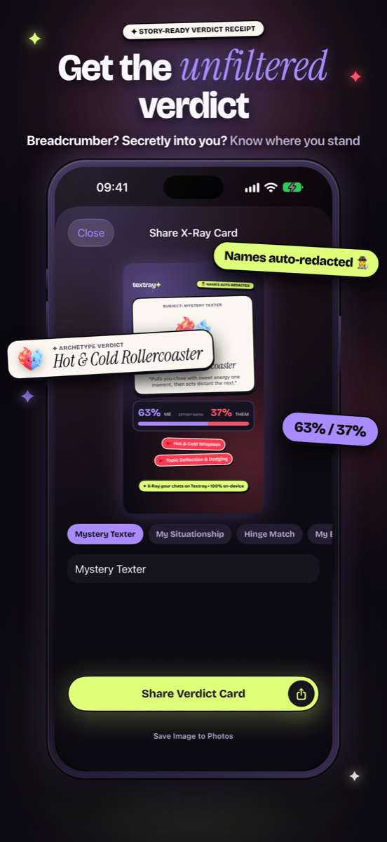 Shareable verdict card